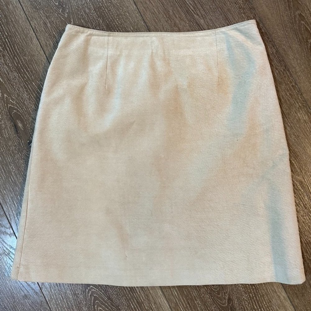 Ann Taylor Cream Pencil Skirt